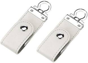 KBR PRODUCT 1+1 COMBO LEATHER KEYCHAIN 32 Pen Drive Compatible with Laptop, Audio Player, Television, Desktop Computer, Gaming Console USB 2.0 Plastic Case