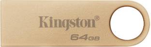 KINGSTON DataTraveler SE9G3 USB 3.2 Flash Drive Speed Up to 220MB/s Premium Metal Casing 64 GB Pen Drive Compatible with Audio Player, Desktop Computer, Laptop, Mobile, Tablet, Tablet, Television USB 3.2 Metal Case