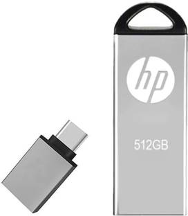 HP DS V225w 512 GB Pen Drive Compatible with Laptop, Gaming Console, Audio Player, Tablet, Mobile USB 2.0 Metal Case