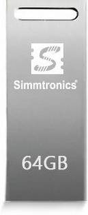 Simmtronics USB Flash Drive with Metal Body, 5 Years Warranty 64 GB Pen Drive Compatible with Laptop, Desktop Computer USB 2.0 Metal Case