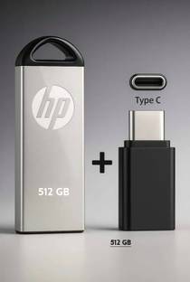 HP DS V228 512 GB Pen Drive Compatible with Laptop, Gaming Console, Audio Player, Tablet, Mobile USB 2.0 Metal Case