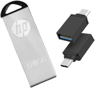 HP V220 Metal High 128 GB Pen Drive Compatible with Mobile, Netbook, Tablet, Laptop, Desktop Computer USB 2.0, USB 3.0 Metal Case