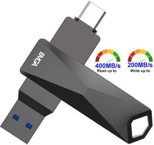 EMGA Delivering Innovation Dual Drive PRO Series Ultra Fast OTG USB 3.2 Gen2 Type A & C -64gb 64 GB Pen Drive Compatible with Laptop, Mobile, Desktop Computer, Television USB 3.2 Metal Case