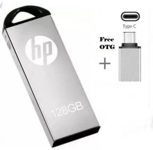 HP v220m 128 GB Pen Drive Compatible with Laptop, Desktop Computer, Audio Player USB 2.0, USB 3.0 Metal Case