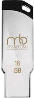 MOREBYTE 2.0 USB Pen Drive/Flash Drive with Metal Body External Storage 16 GB Pen Drive Compatible with Desktop Computer USB 2.0 Metal Case