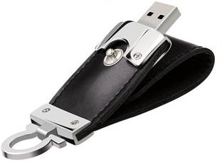 Nexshop 100% Real Capacity Leather Hook Keychain USB 2.0 Flash Drive 4 GB Pen Drive Compatible with Gaming Console, Desktop Computer, Tablet, Audio Player, Television, Laptop USB 2.0 Metal Case