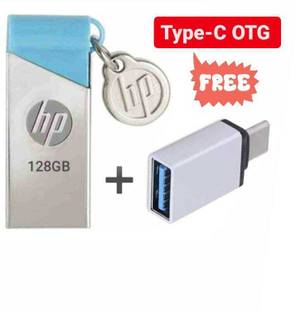 HP GT 215w 128 GB Pen Drive Compatible with Mobile, Laptop, Audio Player, Desktop Computer, Gaming Console, Netbook, Netbook, Tablet, Television USB 2.0 Metal Case