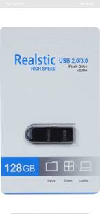 Realstic V220W high speed 128 GB Pen Drive Compatible with Laptop, Desktop Computer USB 2.0 Metal Case