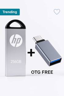 HP nq OTG Drive 256 GB Pen Drive Compatible with Laptop, Audio Player, Tablet, Mobile USB 2.0 Metal Case
