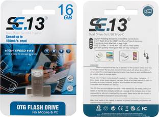 SE.13 16GB OTG PENDRIVE TYPE-C 16 GB OTG Drive Compatible with Mobile, Laptop USB 2.0 Metal Case