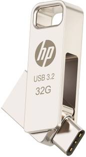 HP USB 3.2 x206c 32 GB OTG Drive Compatible with Mobile, Laptop USB 3.2 Metal Case
