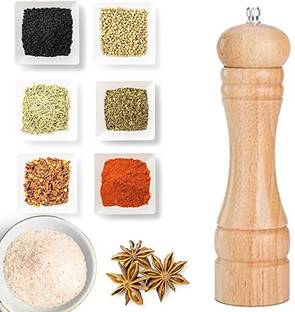 AVMART Wooden Salt and Pepper Grinder Mixer Burr Mill Traditional Spice Storage Wooden Traditional Pepper Mill