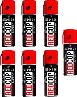NEWISH RED COP | Powerful Self-Defence For Women Pack Of 7 (Each 55 ml | 50 Shots) Pepper Stream Spray