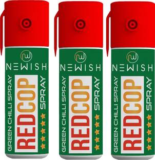 NEWISH Ultra Strong Green Chilli Women Self Defence/Protection Pepper Spray, Each 55 ml Pepper Stream Spray
