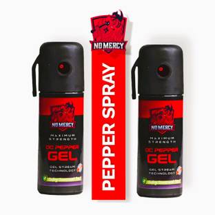 NO MERCY NO MERCY | Red Chilli Pepper Spray for Women safety Pack Of 2 | Each 55 ml Pepper Gel Spray