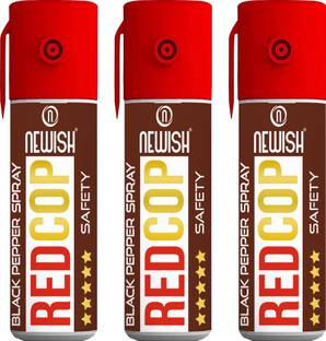NEWISH Black Pepper Spray , Self Defence for Women , Pack Of 3 Each 55 ml Pepper Stream Spray