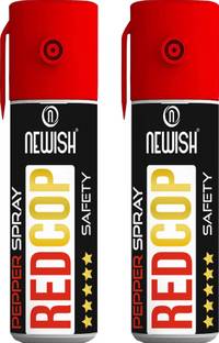 NEWISH RED COP | Powerful | Self Defense For Women 110 ML | 50 Shots Pepper Stream Spray