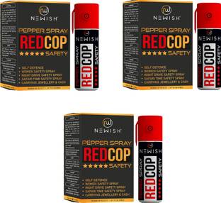 NEWISH Powerful Self-Defense For Women Pack Of 3 (Each 35 gm | 55 ml) Pepper Stream Spray