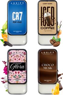 Luxify Scent Solid Perfume Combo Of 4 | Flora, Cr7, Coffee & Choco Musk | Long Lasting Eau de Cologne  -  40 ml