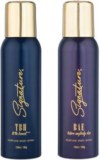 Signature TBH & Bae Long Lasting Fragrance (120ML Each, Combo) Body Spray Perfume  -  240 ml