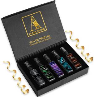 Aura Divine Gift Set of 5 (10ml x 5) Perfume EDP for Men and Woman Long Lasting Scent Eau de Parfum - 50 ml