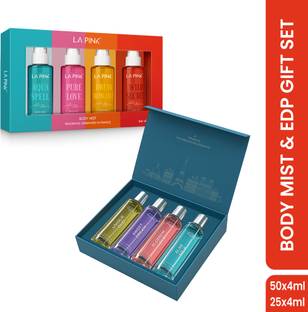 La Pink Fragrance Gift Set for Him & Her | Long-Lasting Body Mist & Eau de Parfum  -  300 ml