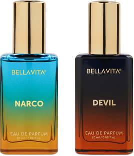 BELLAVITA NARCO Perfume & DEVIL Perfume combo|2X20ML|With Citrusy & Woody Notes| Eau de Parfum  -  40 ml