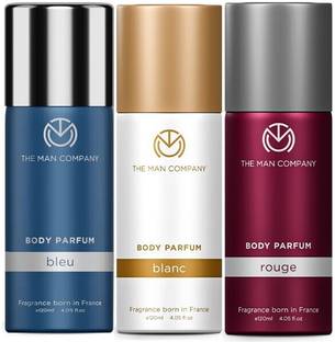 THE MAN COMPANY Body Perfume Trio (Blanc, Rouge and Bleu ) Eau de Parfum  -  360 ml
