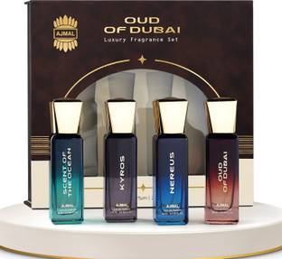 Ajmal Oud of Dubai Long Lasting Travel Perfume Gift Set for Men & Women Eau de Parfum  -  80 ml