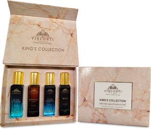 VISCONTI Premium Perfume Gift Set | Pack of 4X20ml | Long Lasting and Anti-Stain Perfumes Eau de Parfum  -  80 ml