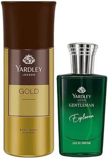 Yardley London Gold Deo 150ml, Gentleman Explorer EDP 30 ml Eau de Parfum  -  180 ml