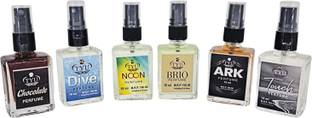 TYU CHOCOLATE, DIVE, NOON, BRIO, ARK, TOUCH PACK OF (6 Vials X 10ML) Perfume  -  60 ml