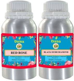 Veena Combo Red Rose and Black Oudh Diamond Perfume  -  200 ml