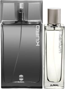 Ajmal Kuro EDP 90ml for Men and Titanium EDP 100ml for Men Eau de Parfum  -  190 ml