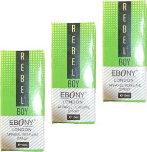 NG MART EBONY REBEL BOY PERFUME SPRAY FOR FRESH ORIENTAL FRAGNANCE PACK OF - 10ml x 3 Perfume  -  30 ml
