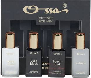 OSSA Perfumes Gift Set For Him - OssaWhite, Autumn, Touch Oud, OssaBlack (Pack of 4) Eau de Parfum  -  80 ml
