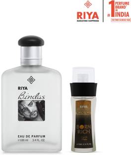 RIYA BINDAS Perfume 100 ML With 10 ML Born Rich | Combo of 2 | Woody Fragrance Eau de Parfum - 110 ml