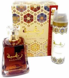 Lattafa Imported Arabic Raghba Perfume with Raghba Perfumed Deodorant Eau de Parfum  -  100 ml