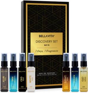 BELLAVITA Discovery Perfume Gift Set for Men|7x8ML|Long Lasting Fragrances| Eau de Parfum  -  56 ml