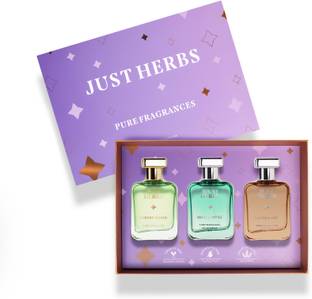 Just Herbs Pure Fragrances Energising & Relaxing Trio Perfume Set of 3 - 50ML Eau de Parfum  -  150 ml
