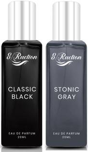 8Raction Classic Black+Stonic Gray 20ml Combo-02 Eau de Parfum  -  40 ml