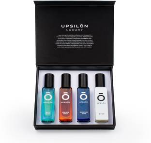 UPSILON Luxury Men Perfume Gift Set 4 x 20 ml for Men | Long Lasting EDP Fragrance Scent Eau de Parfum  -  80 ml