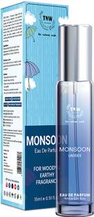TNW - The Natural Wash Monsoon Eau De Parfum-Fushion of Woody, Natural and Earthy Fragrances Eau de Parfum  -  15 ml