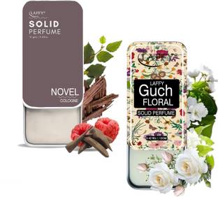 LAFFY Guccy Floral & Solid Perfume | Long-Lasting 24g Non-Greasy Solid Perfume Eau de Cologne  -  24 ml