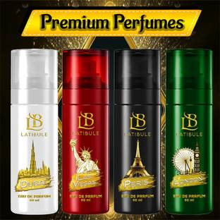 Latibule Original And Natural Lasvegas+Dubai+Peris+London Combo Unisex Gift Set Floral Attar