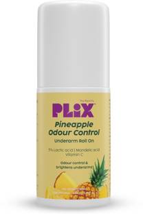 The Plant Fix Plix Pineapple Odour Control Underarm Roll-on with 5% Lactic acid & 1% Mandelic Acid Perfume  -  50 ml