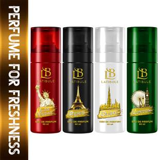 Latibule Ideal Perfumes Lasvegas+Dubai+Peris+London Combo for Everyday Use Floral Attar