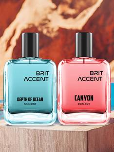 BRIT ACCENT Combo Pack Of 2|Depth Of Ocean-Canyon|Parfum|Long-Lasting|Specially Currated| Eau de Toilette  -  100 ml