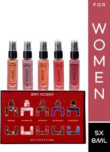BRIT ACCENT | Perfume Gift Pack for Women | 5 x 8ml | Premium Fragrances| Eau de Toilette  -  40 ml