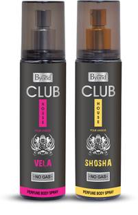 Byond Club House Shosha & Vela (Combo) 120ml+120ml Long Lasting Fragrance for Eau de Parfum  -  240 ml